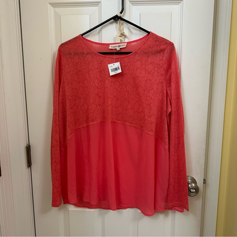 Altar'd State Women's Peachy Long Sleeve Blouse